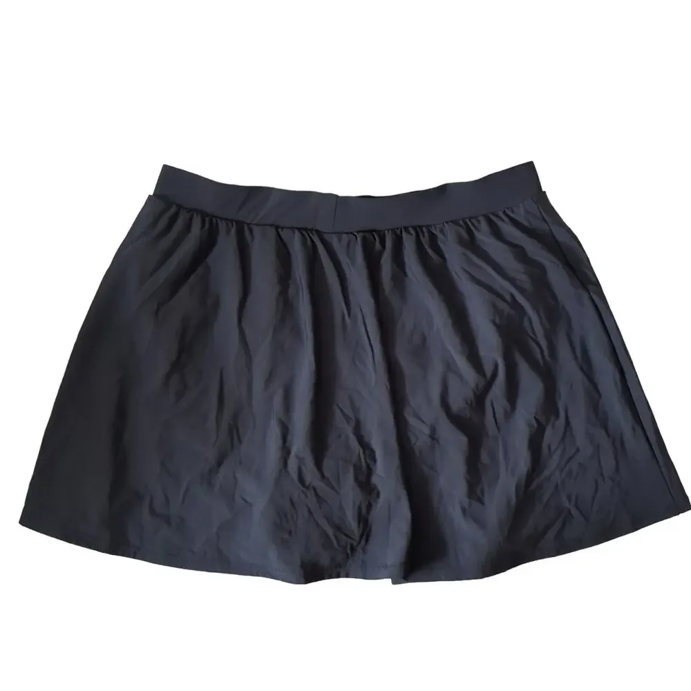 Miraclesuit Womens Swimsuit Skirt Bottoms Black Skort Coverup Swim Plus Size 20W